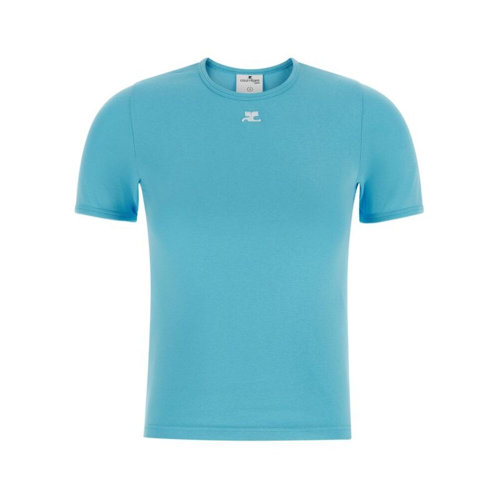 Courrèges Blue Cotton Women's T-Shirt